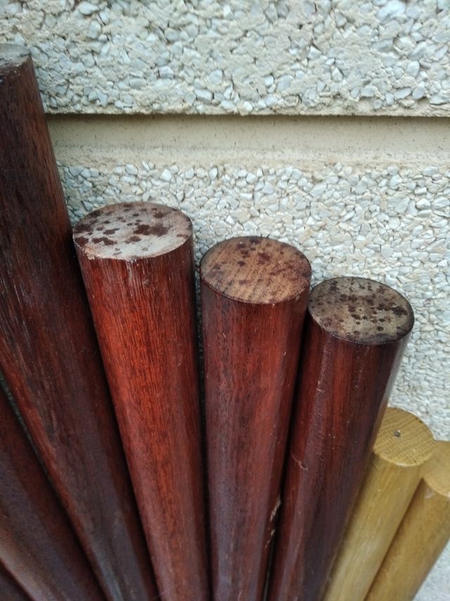 Barandilla pasamanos escaleras madera maciza teca