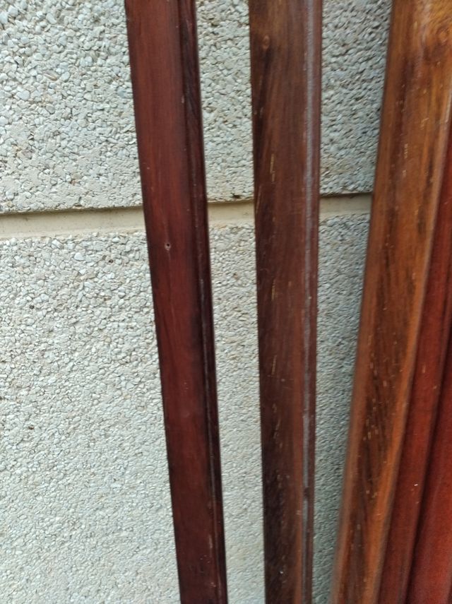 Barandilla pasamanos escaleras madera maciza teca