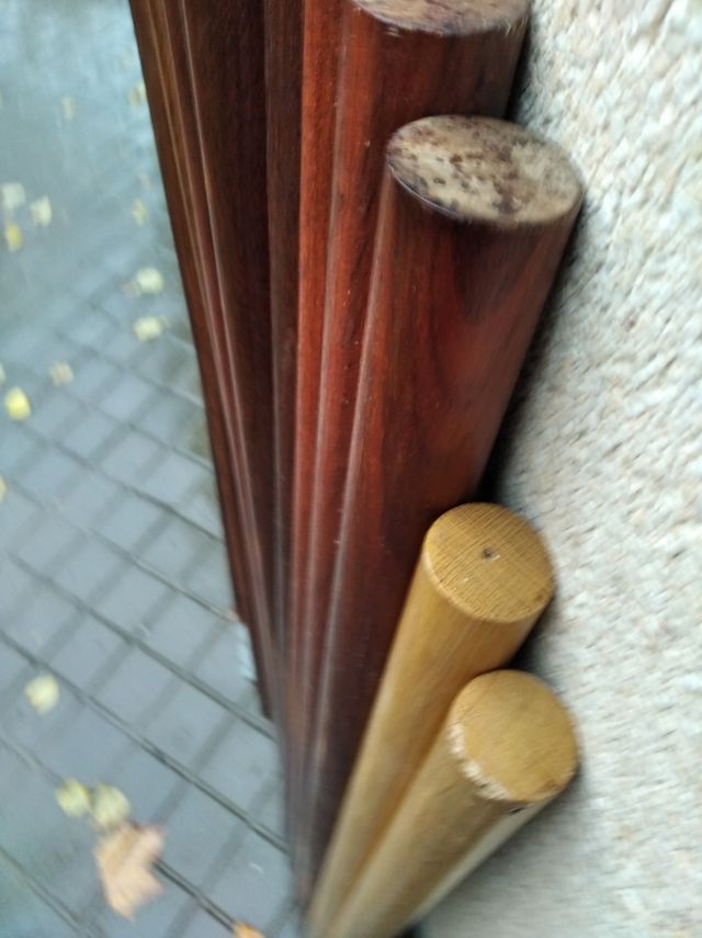 Barandilla pasamanos escaleras madera maciza teca