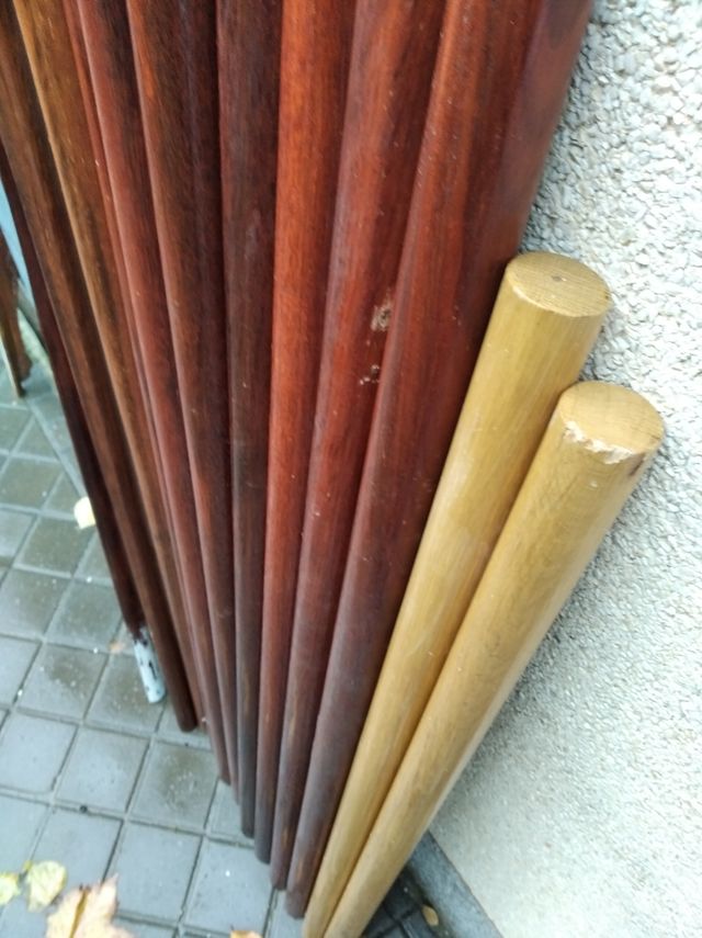 Barandilla pasamanos escaleras madera maciza teca