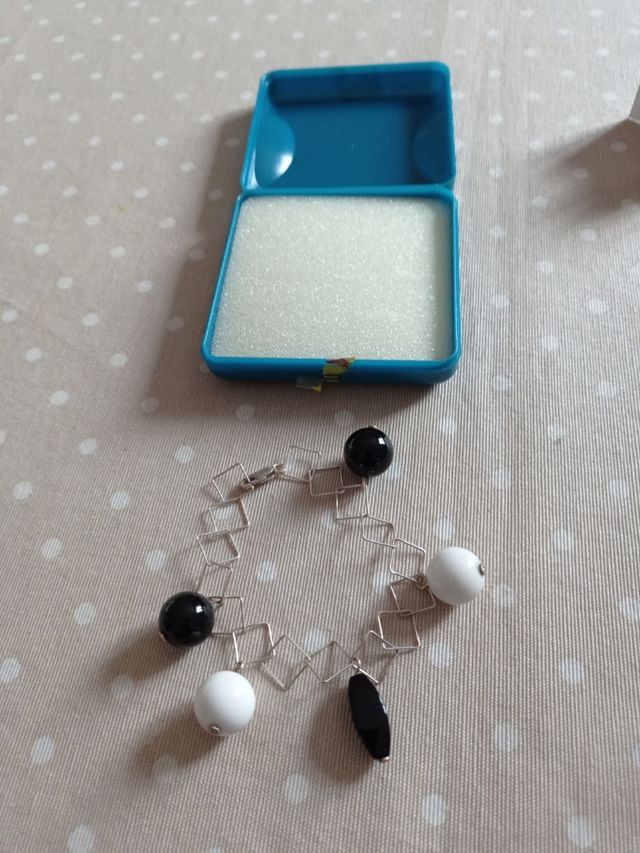 preciosa pulsera de plata 927 y onix