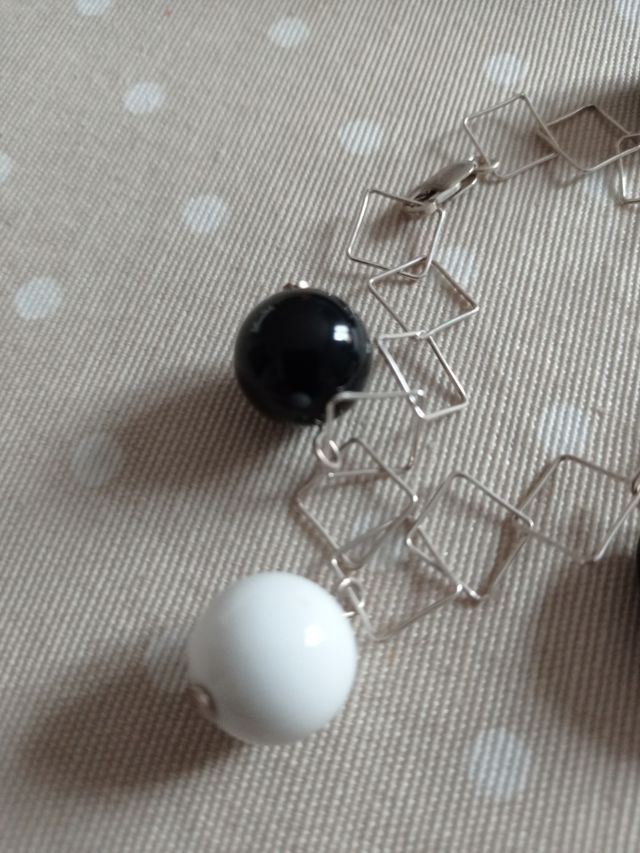 preciosa pulsera de plata 927 y onix