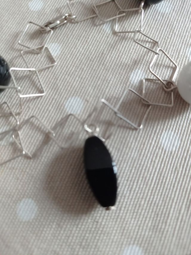 preciosa pulsera de plata 927 y onix