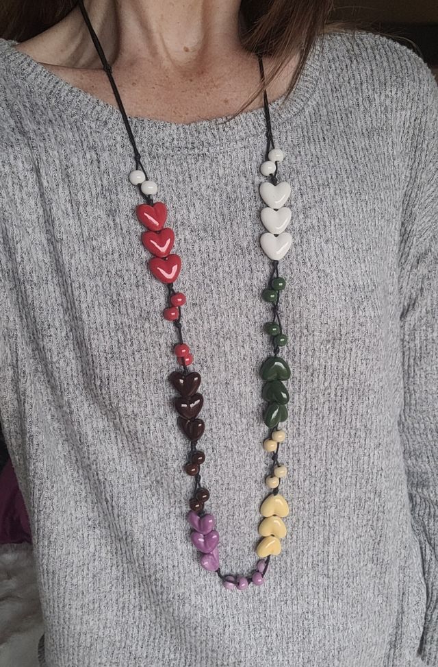 Collar largo de cerámica