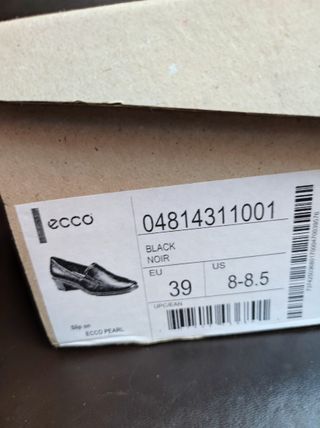 Zapatos salón negros Ecco 39 nuevos