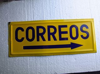 Cartel antiguo Correos, vintage, industrial, pop