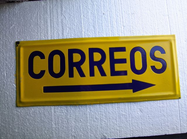 Cartel antiguo Correos, vintage, industrial, pop