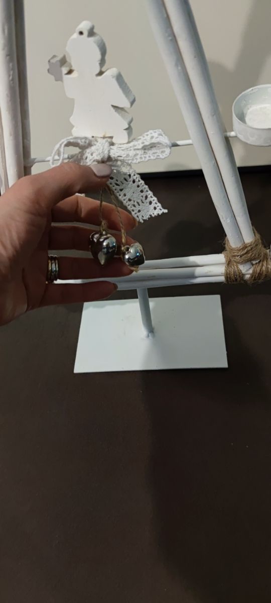 albero porta tea light bianco shabby chic