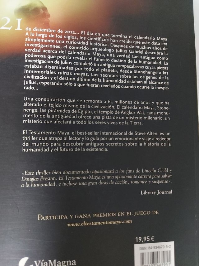 Libro El Testamento Maya