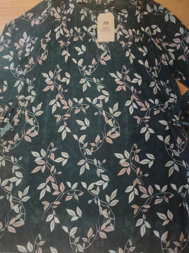 vestido plisado estampado talla única