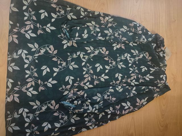 vestido plisado estampado talla única