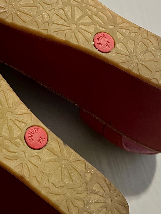 Sandalias cuña rojas Camper 41