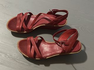 Sandalias cuña rojas Camper 41