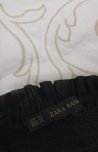 Blusa Zara lentejuelas hombros descubiertos