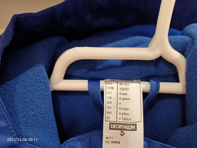 Tamanho do conjunto de neve: 4 anos