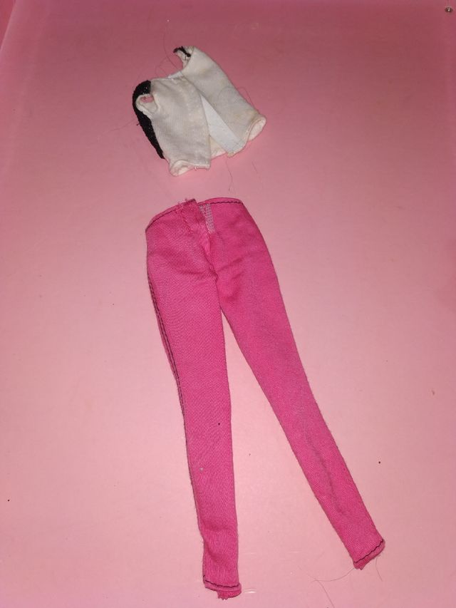 Barbie conjunto de pantalón vaquero rosa con Top
