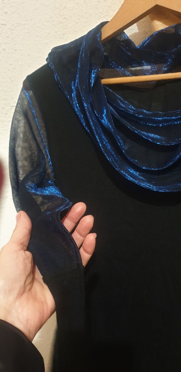 Precioso vestido vintage negro licra caida