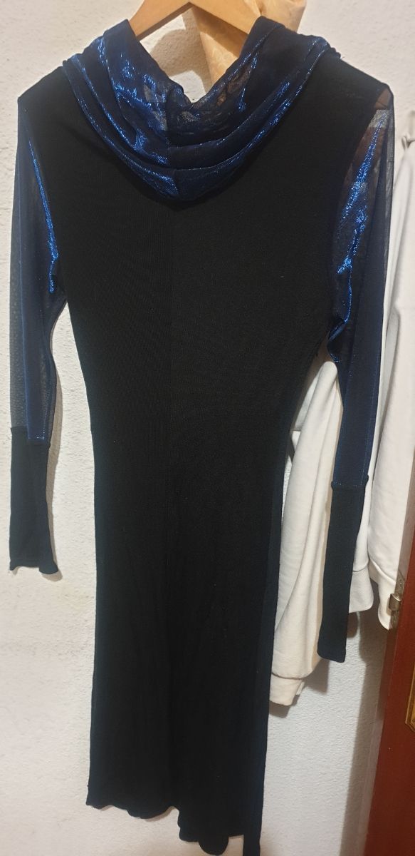 Precioso vestido vintage negro licra caida