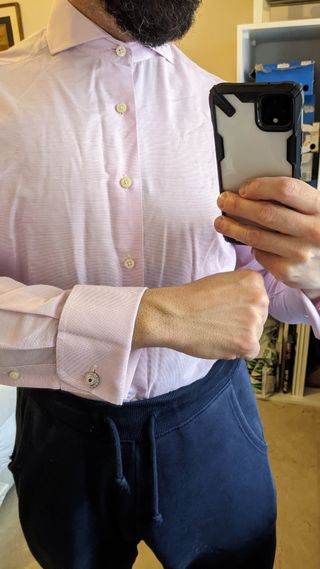 Camisa doble puño para traje de chaqueta 👔