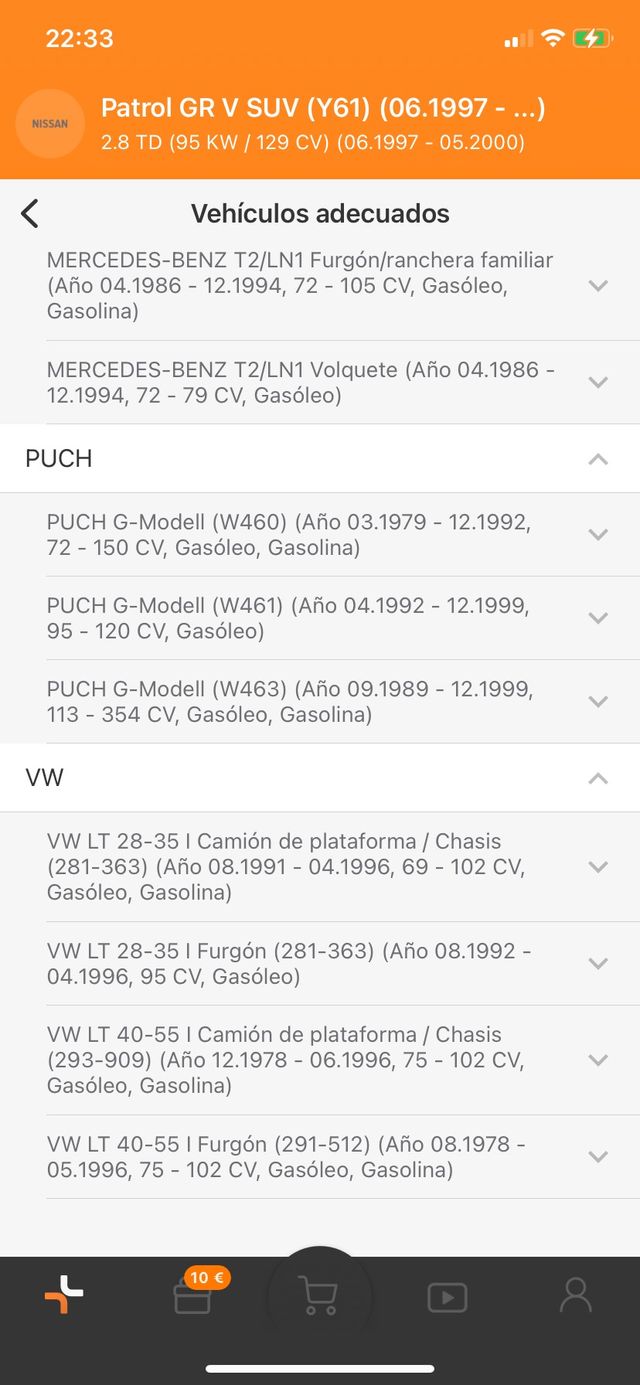 Pastillas de freno Mercedes