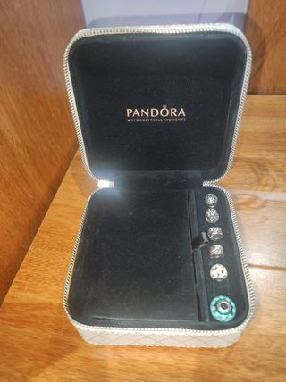 PANDORA PULSERA DE PLATA CHARMS Y JOYERO 