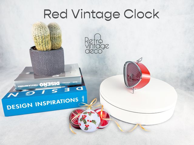 Reloj despertador vintage de la era espacial.