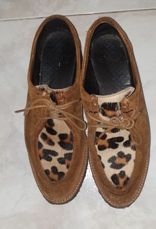 Zapatos de piel con pelo. Oferta!!