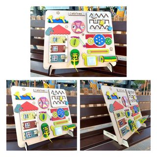 Panel Sensorial Montessori con soportes 60x50
