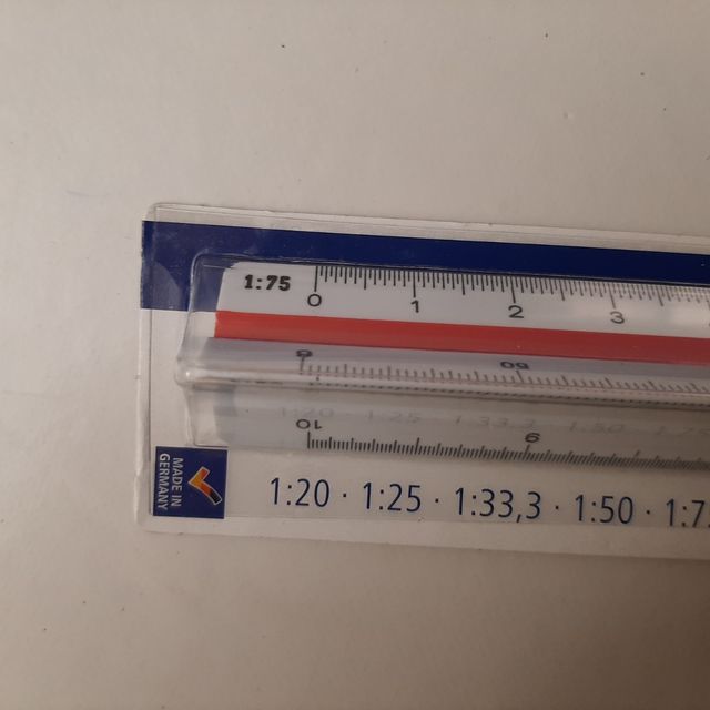 Escalimetro nuevo Staedtler 1:20 1:25 1:50 1:100