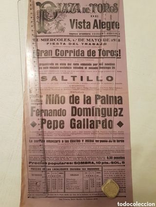 Cartel 1935 toros Madrid 1 mayo 