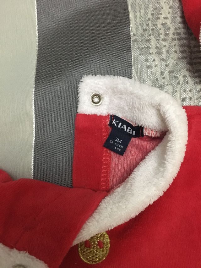 Pelele niño Papá Noel.Talla 3 meses.