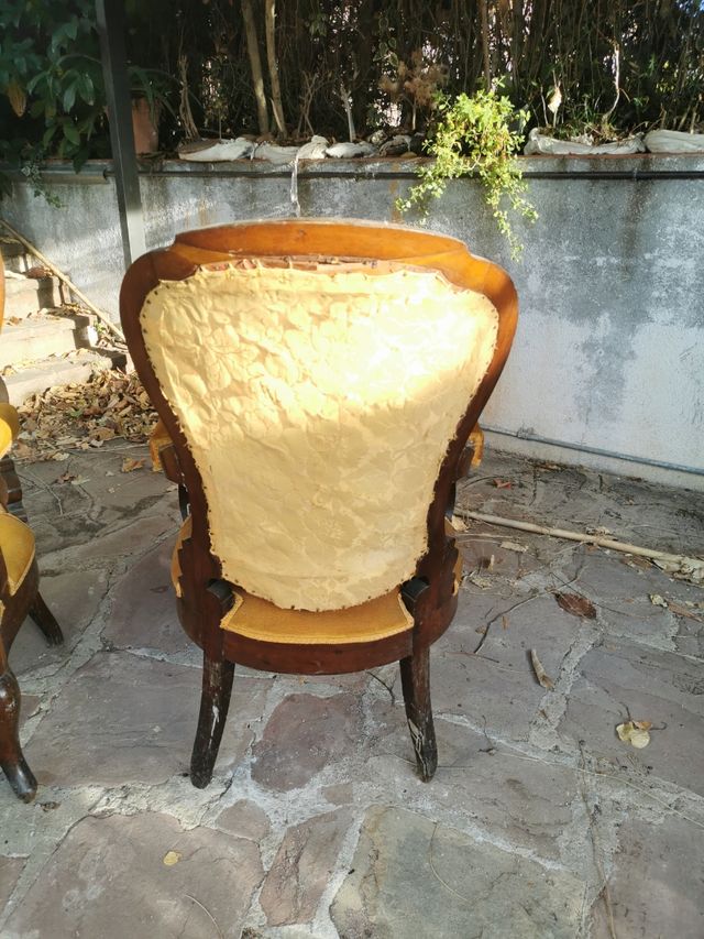 PAREJA DE SILLONES ISABELINOS A RESTAURAR S. XIX