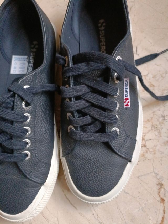 Zapatos Bambas piel Superga