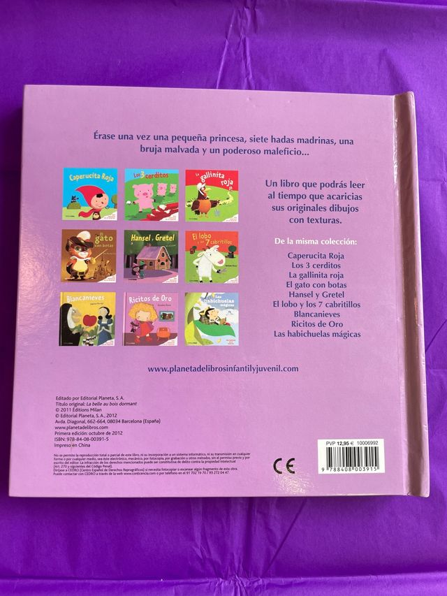 La bella durmiente, libro con texturas