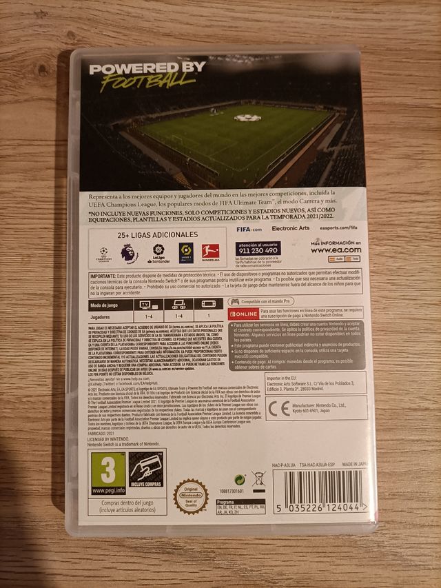 FIFA 22 Nintendo switch