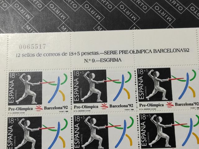 Mini Pliego España. Barcelona'92. III serie preolí