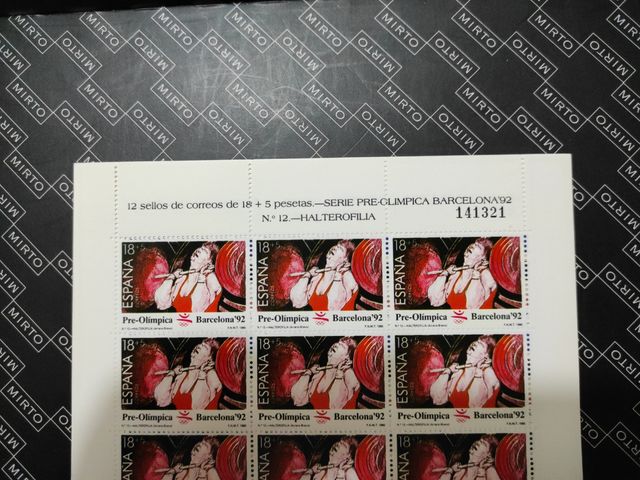Mini Pliego España. Barcelona'92. IV serie preolim