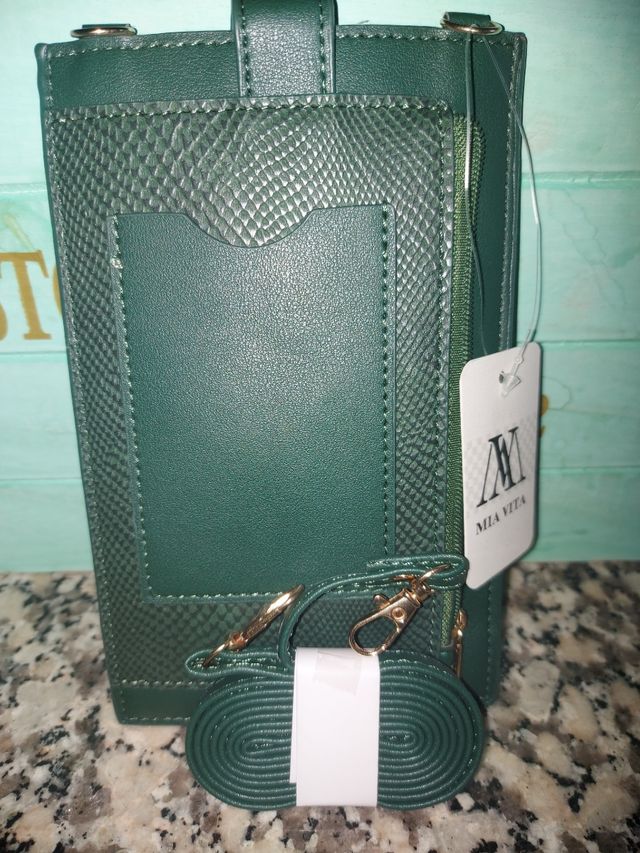 Bolso bandolera para móvil y tarjetas