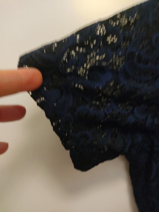 Vestido de señora blonda ,azul marino sin estrenar