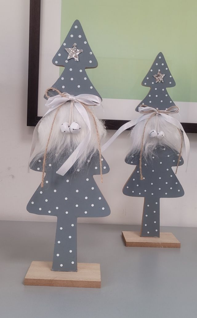 Pareja de árboles de Navidad.