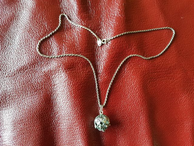 Antiguo colgante plata en filigrana hecho a mano