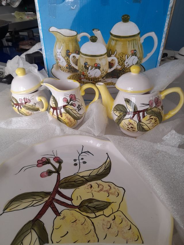 set porcellana dipinti a mano