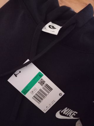 Sudadera Nike con Capucha Negra Logo