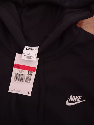 Sudadera Nike con Capucha Negra Logo