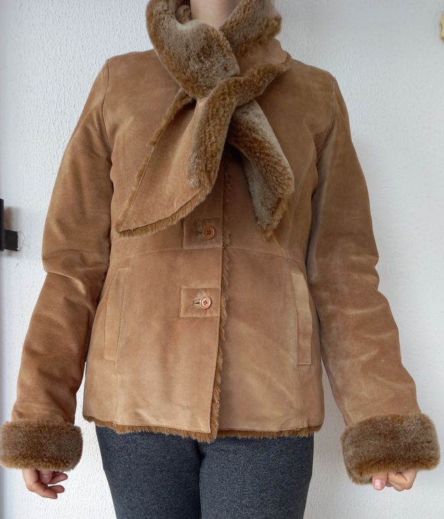 Chaqueta de piel con pelo René Derhy