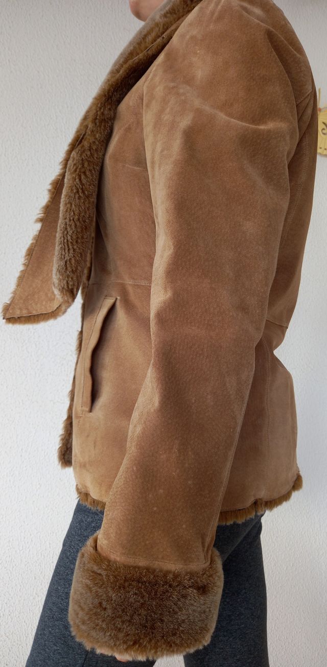 Chaqueta de piel con pelo René Derhy