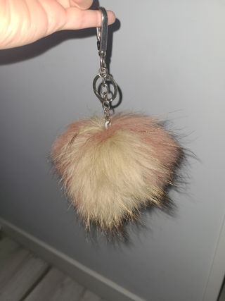 llavero pelo natural 