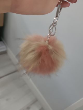 llavero pelo natural 