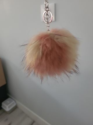 llavero pelo natural 