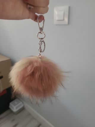 llavero pelo natural 